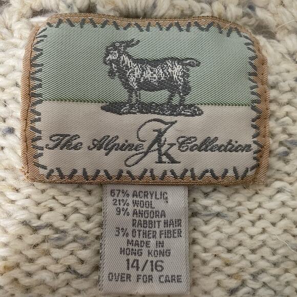 The Alpine JK Collection Sweater Women Size 14 16 Cable Knit Wool Blend Vintage - Picture 6 of 7